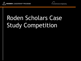 Roden Scholars Case Study Competition