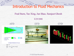 Introduction to Fluid Mechanics CFD EFD AFD