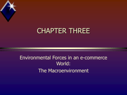 CHAPTER THREE Environmental Forces in an e-commerce World: The Macroenvironment
