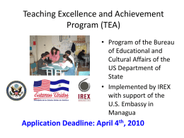 Teaching Excellence and Achievement Program (TEA)