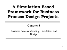 A Simulation Based Framework for Business Process Design Projects Chapter 3