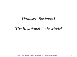 Database Systems I The Relational Data Model 28