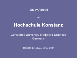 Hochschule Konstanz Study Abroad at Constance University of Applied Sciences