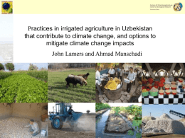 Practices in irrigated agriculture in Uzbekistan mitigate climate change impacts