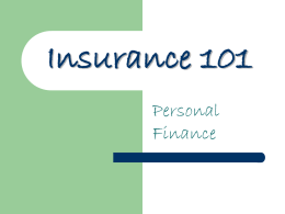 Insurance 101 Personal Finance