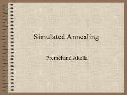 Simulated Annealing Premchand Akella