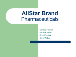 AllStar Brand Pharmaceuticals Carissa Fafalios Michael Naioti