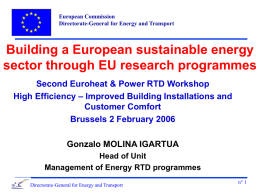 Building a European sustainable energy sector through EU research programmes