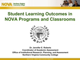 Student Learning Outcomes in NOVA Programs and Classrooms