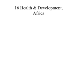 16 Health &amp; Development, Africa