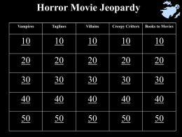 Horror Movie Jeopardy 10 20 30