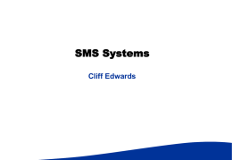 SMS Systems Cliff Edwards Safety Management Systems