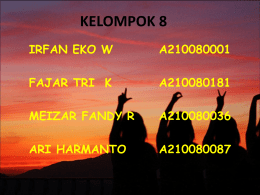 KELOMPOK 8 IRFAN EKO W A210080001 FAJAR TRI  K