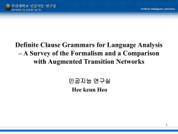 Definite Clause Grammars for Language Analysis with Augmented Transition Networks