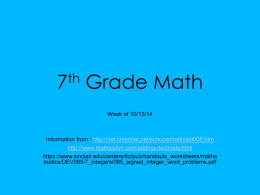 7 Grade Math th