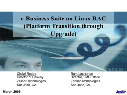 e-Business Suite on Linux RAC (Platform Transition through Upgrade)