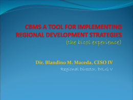 Dir. Blandino M. Maceda, CESO IV Regional Director, DILG V