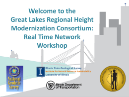 Welcome to the Great Lakes Regional Height Modernization Consortium: Real Time Network
