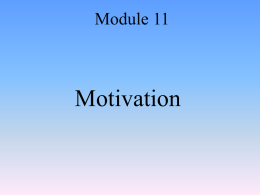 Motivation Module 11