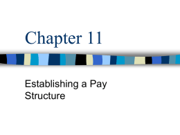 Chapter 11 Establishing a Pay Structure