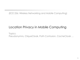 Location Privacy in Mobile Computing