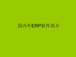 国内外ERP软件简介