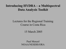 Introducing HYDRA – a Multispectral Data Analysis Toolkit Course in Costa Rica