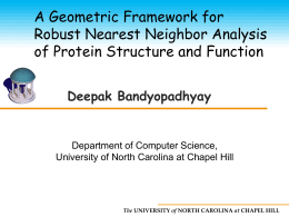 A Geometric Framework for Robust Nearest Neighbor Analysis Deepak Bandyopadhyay