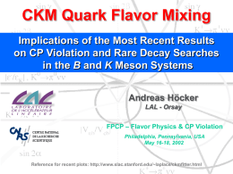 CKM Quark Flavor Mixing Implications of the Most Recent Results B