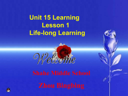 Zhou Bingbing Shahe Middle School Unit 15 Learning Lesson 1