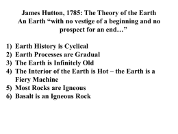 James Hutton, 1785: The Theory of the Earth