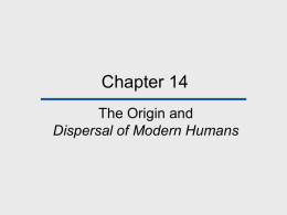 Chapter 14 The Origin and Dispersal of Modern Humans