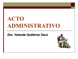 ACTO ADMINISTRATIVO Dra. Yolanda Gutiérrez Saco
