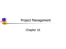 Project Management Chapter 16