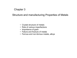 Chapter 3 Structure and manufacturing Properties of Metals
