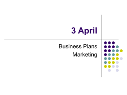 3 April Business Plans Marketing