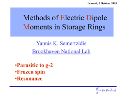 Methods of lectric ipole oments in Storage Rings