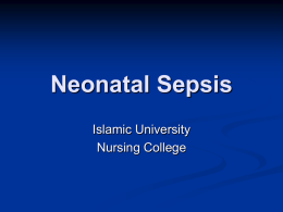 Neonatal Sepsis Islamic University Nursing College