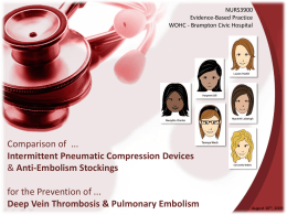 Comparison of  ... Anti-Embolism Stockings for the Prevention of ...