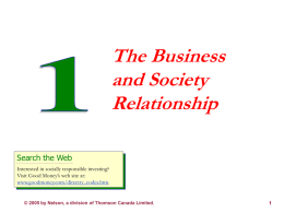The Business and Society Relationship Search the Web