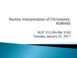 RLST 212/Div/Rel 3162 Tuesday, January 25, 2011