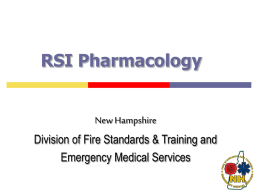 RSI Pharmacology New Hampshire Division of Fire Standards &amp; Training and