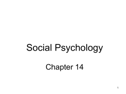 Social Psychology Chapter 14 1