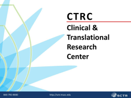 CTRC Clinical &amp; Translational Research
