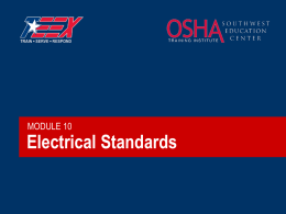 Electrical Standards MODULE 10