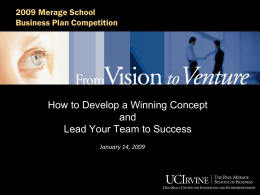How to Develop a Winning Concept and Lead Your Team to Success
