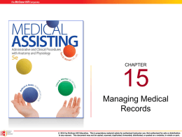 15 Managing Medical Records CHAPTER