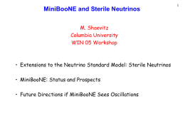 MiniBooNE and Sterile Neutrinos