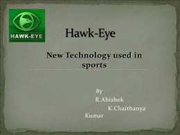 New Technology used in sports y R.Abishek