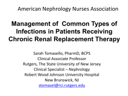 Management of  Common Types of Infections in Patients Receiving
